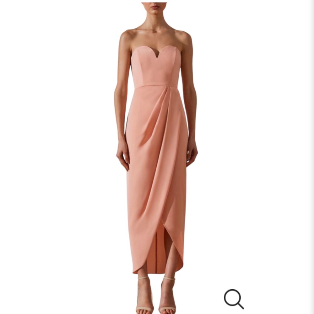 NWT Shona Joy U Wire Bustier Draped Dress Dusty Pink US 6 AU 10